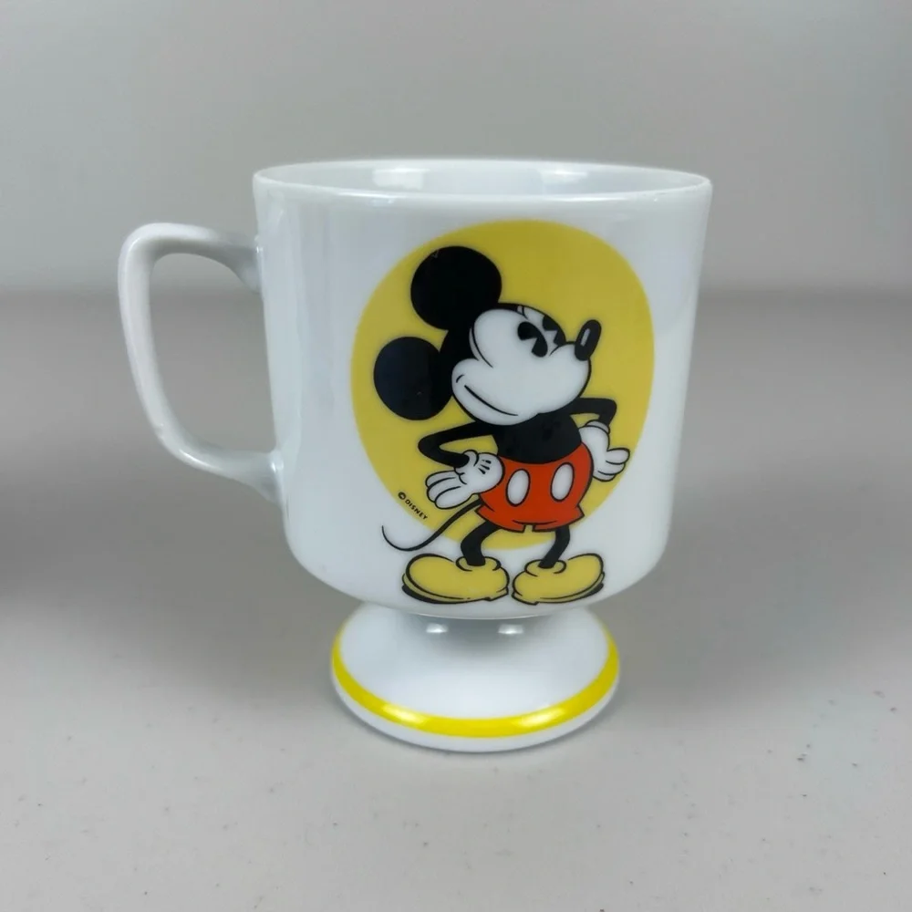 Vintage Mickey Mouse Footed‎ Pedestal Mug-Walt Disney Productions EUC